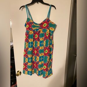 Tie die adjustable strap sundress 1X